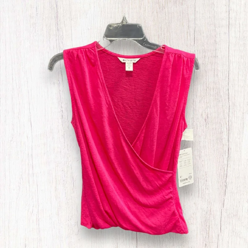 The Best Prices Pink Athletic Top Short Sleeve Athleta, Size Xs