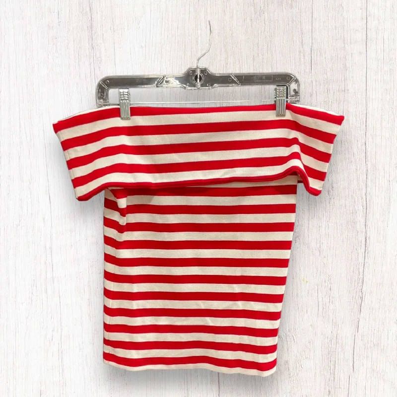 Year-End Clearance Red & White Top Short Sleeve Banana Republic, Size M