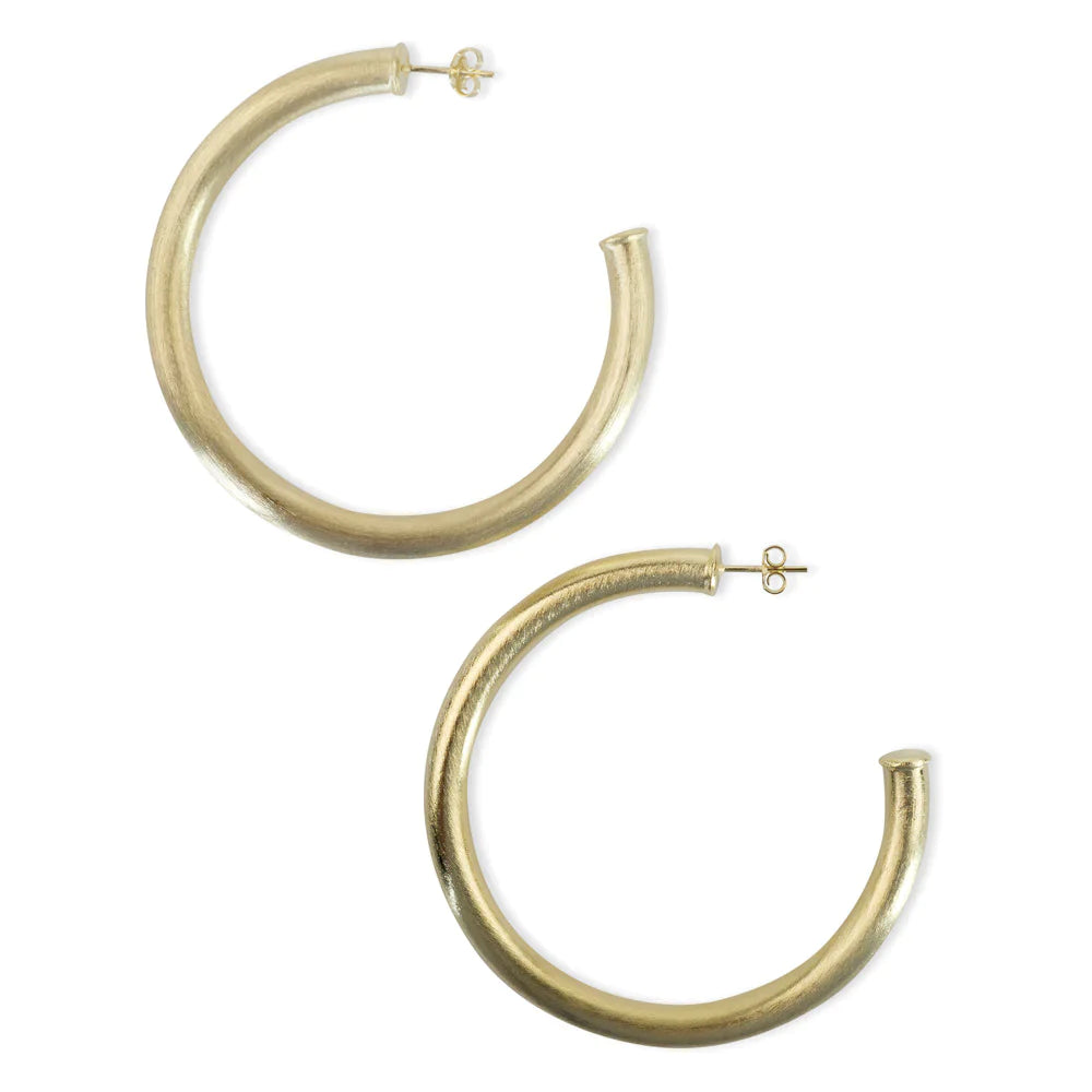 Fantastic Deals Sheila Fajl Arlene Brushed Gold Hoops