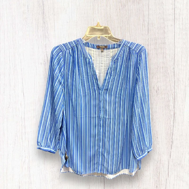 Year-End Sale Striped Pattern Top 3/4 Sleeve Basic Not Your Daughters Jeans, Size S