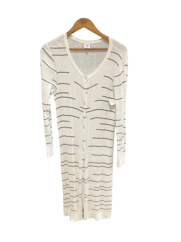 Reduced Prices Sweater Cardigan By Cabi In Black & White, Size: M