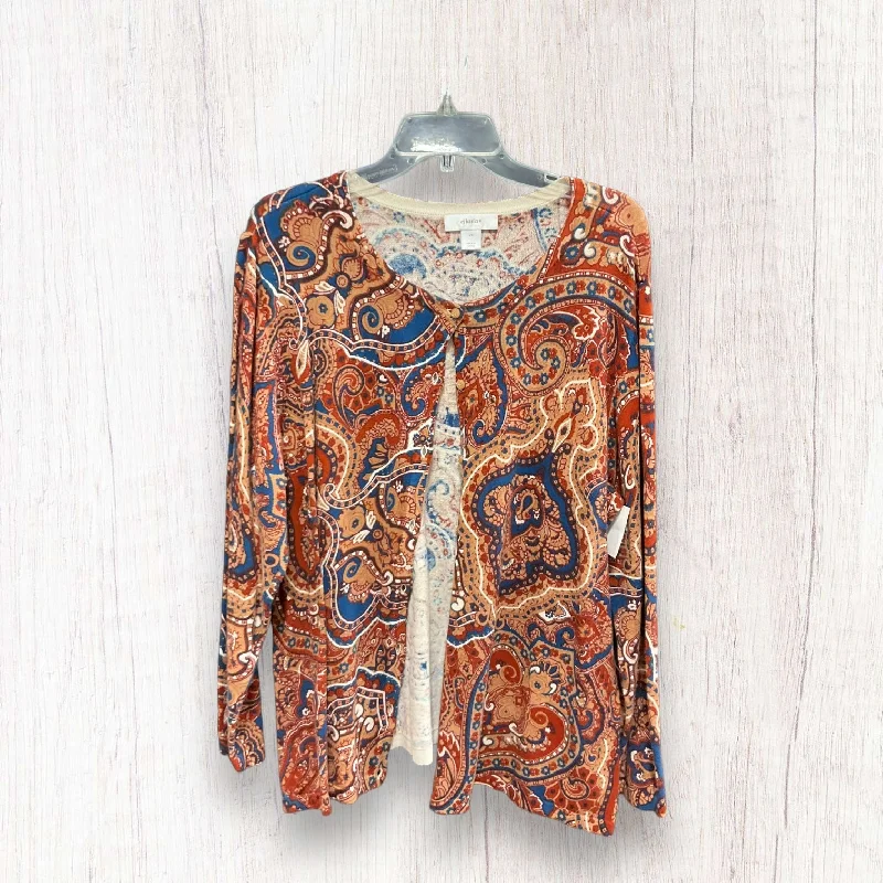 Today's Special Sweater Cardigan By Cj Banks In Multi-colored, Size: 2x
