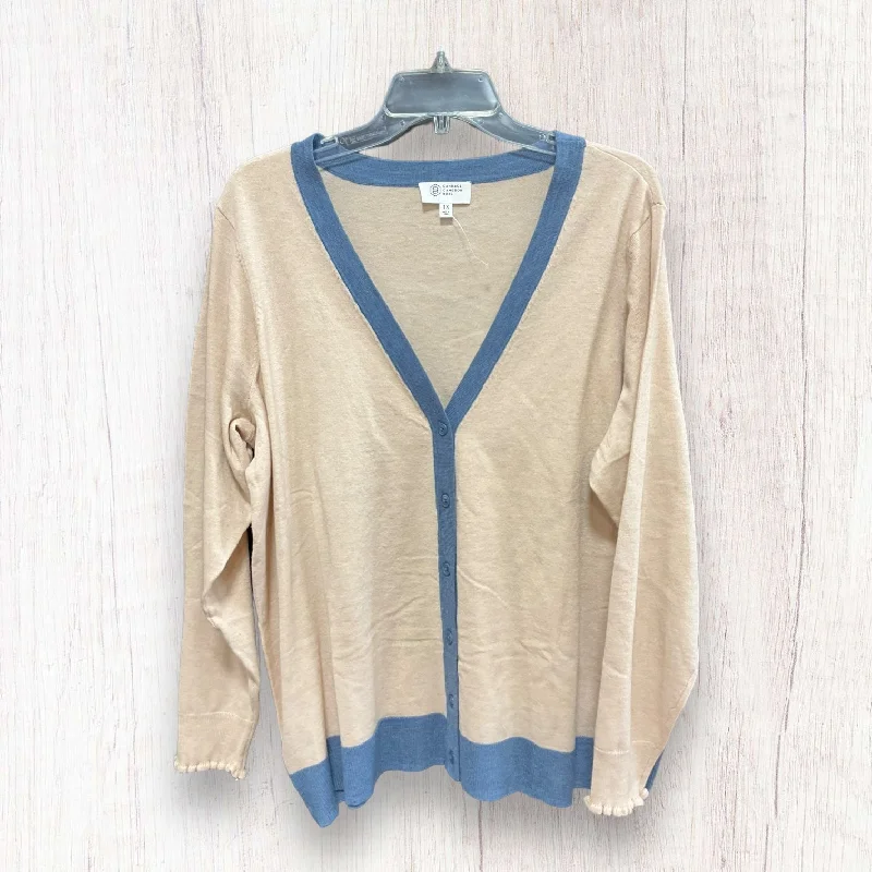 Best Bargains Sweater Cardigan By Cmb In Tan, Size: 1x