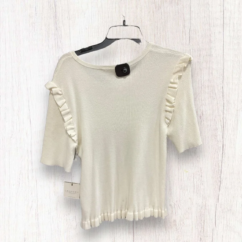 Deal Explosion Sweater Short Sleeve By Laundry In Cream, Size: Xl