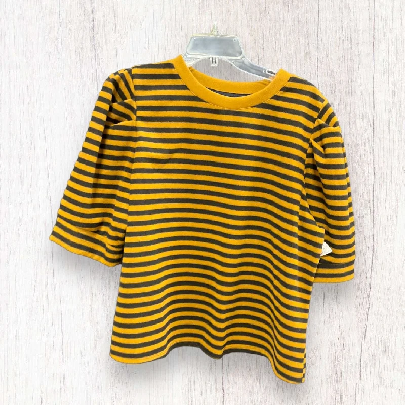 Members Only Sweater Short Sleeve By Who What Wear In Striped Pattern, Size: Xxl