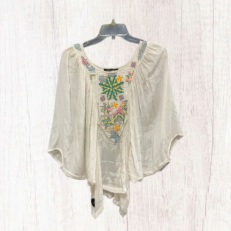 Inventory Reduction Top 3/4 Sleeve By Tanvi Kedia In Cream, Size: M