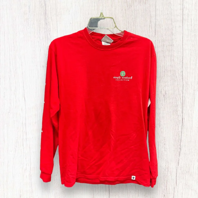 Crazy Deals Top Long Sleeve Basic By Simply Southern In Christmas, Size: M