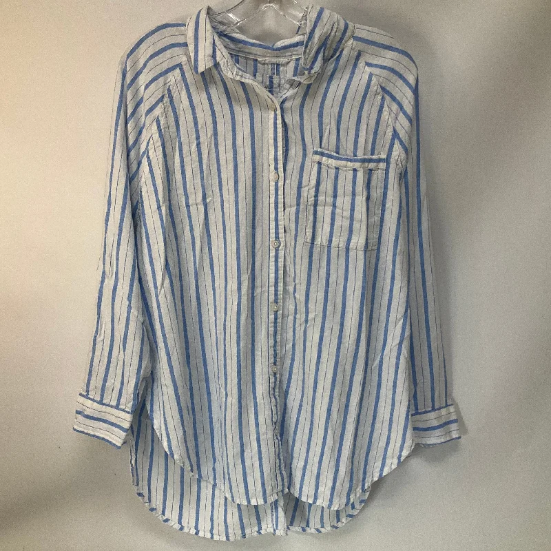 Extra Savings Top Long Sleeve By Aerie In Striped Pattern, Size: M
