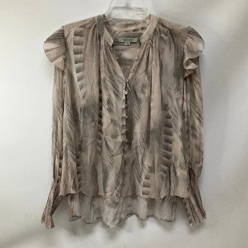 Clearance Items Top Long Sleeve By All Saints In Grey, Size: S