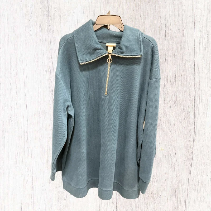 Referral Discount Top Long Sleeve By Ava & Viv In Green, Size: 1x