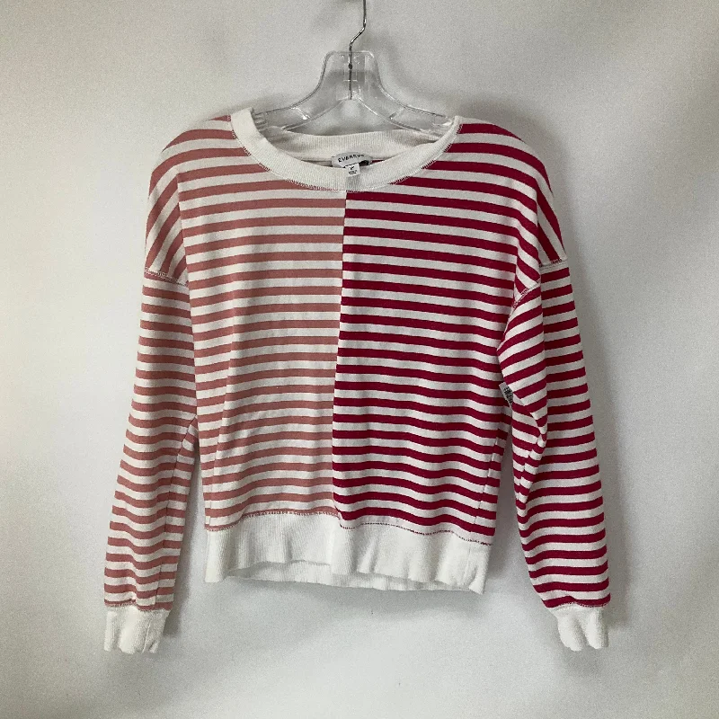 Fantastic Offers Top Long Sleeve By Evereve In Striped Pattern, Size: Xs