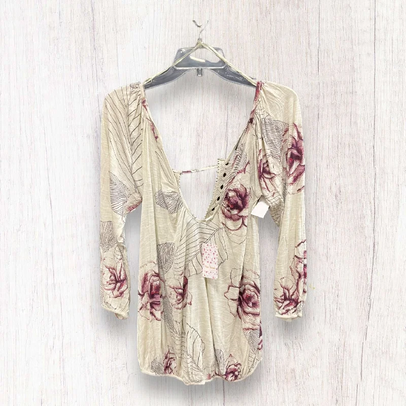 Daily Specials Top Long Sleeve By Free People In Multi-colored, Size: M