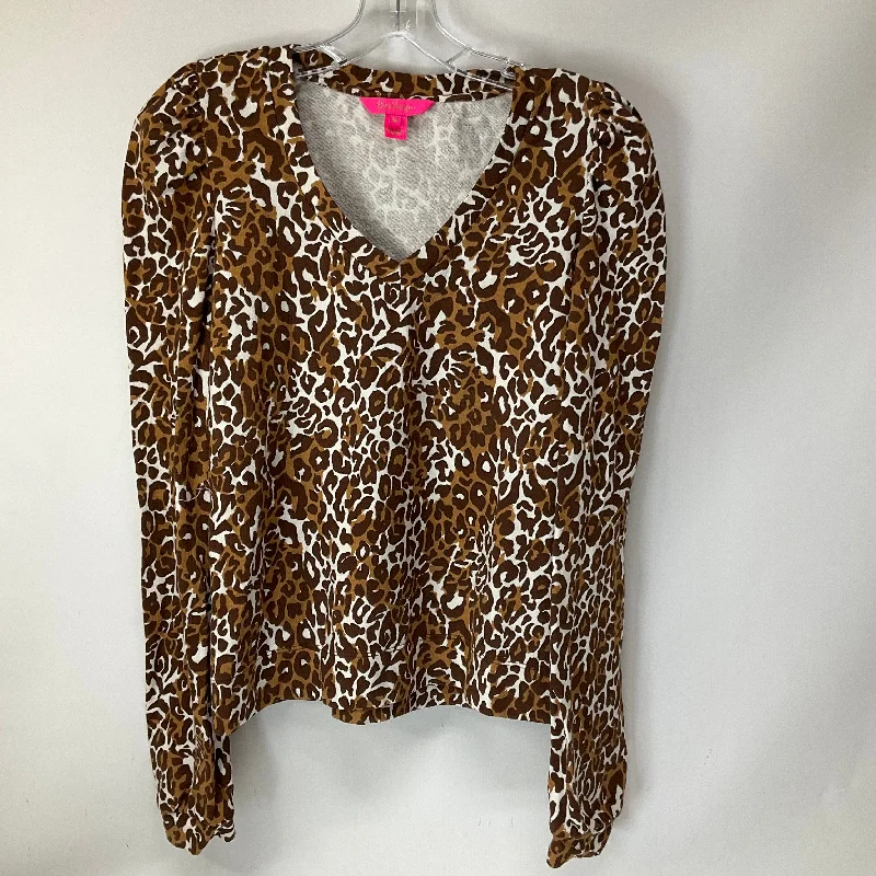 Price Reduction Top Long Sleeve By Lilly Pulitzer In Animal Print, Size: Xs