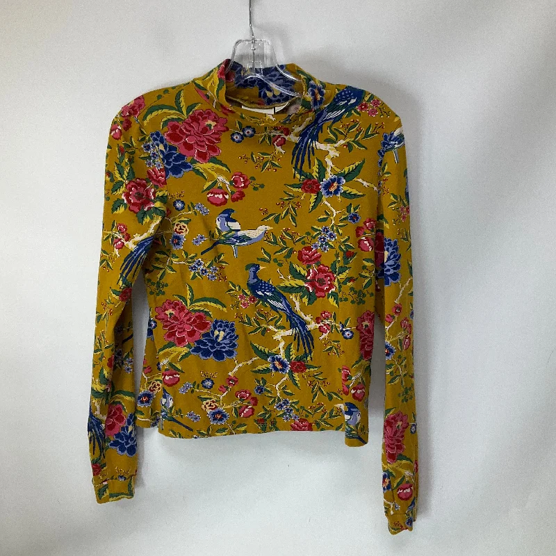 Exclusive Deal Top Long Sleeve By Maeve In Floral Print, Size: Xs