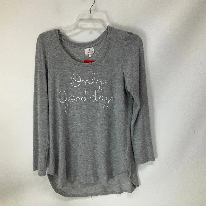 Daily Specials TOP LS SUNDRY in GREY, Size: L