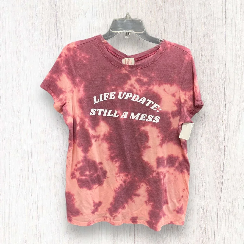 Shop and Save Top Short Sleeve Basic By Torrid In Tie Dye Print, Size: M