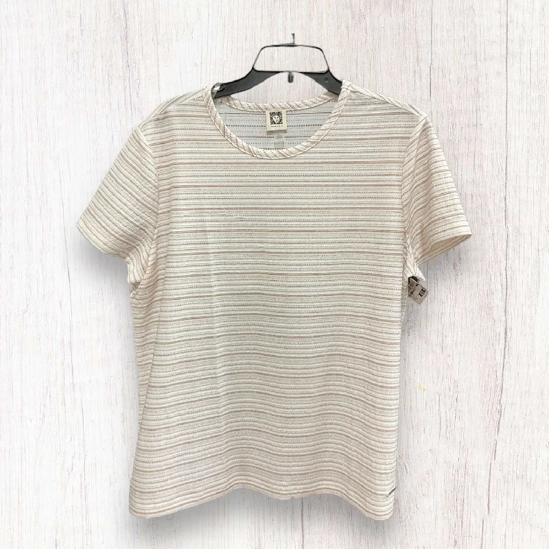 Price Drop Top Short Sleeve By Anne Klein In White, Size: Xl