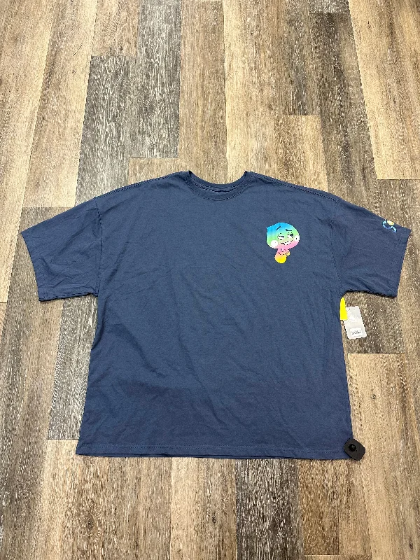 Hurry In Top Short Sleeve By Disney Store In Blue, Size: 2x
