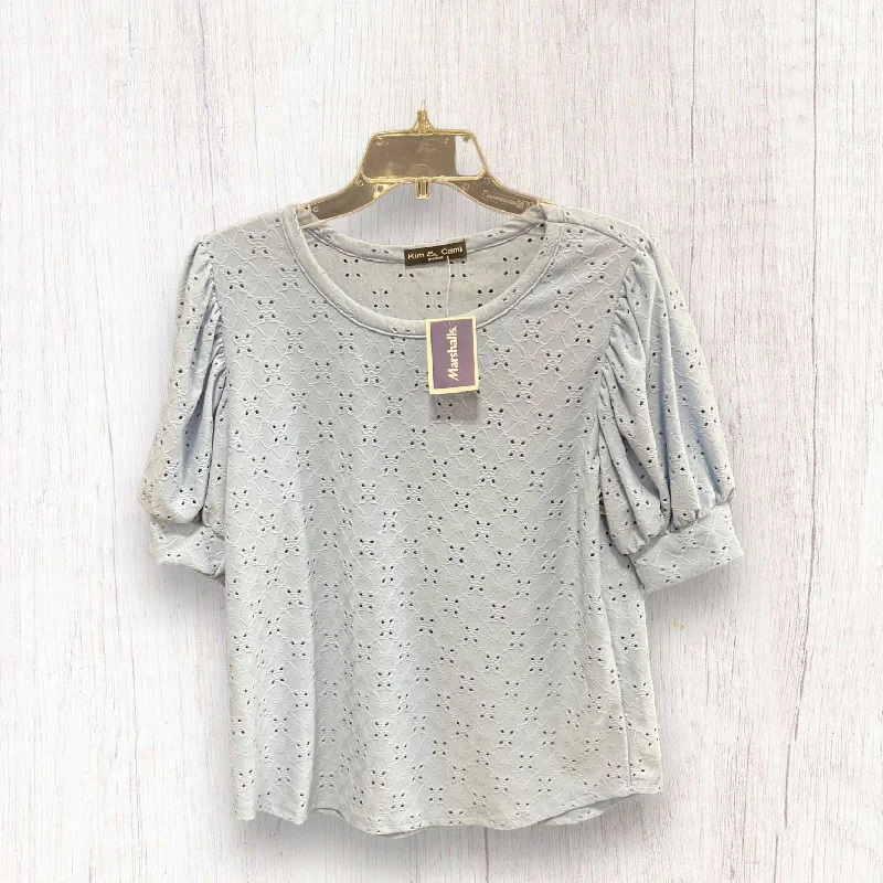 Midnight Madness Top Short Sleeve By Kim & Cami In Blue, Size: M