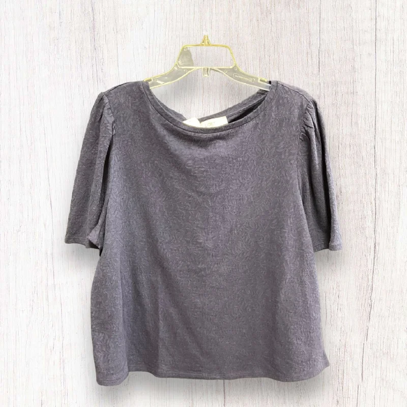Final Markdown Top Short Sleeve By Loft In Blue, Size: Xxl