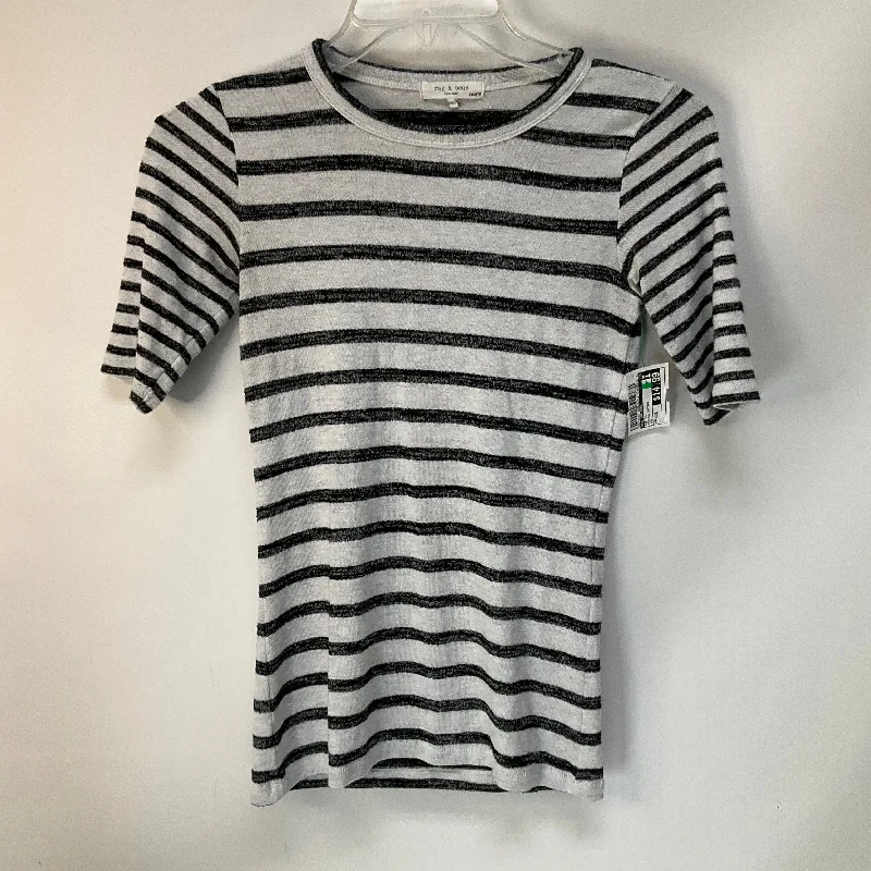 Clearance Event Top Short Sleeve By Rag And Bone In Striped Pattern, Size: Xxs