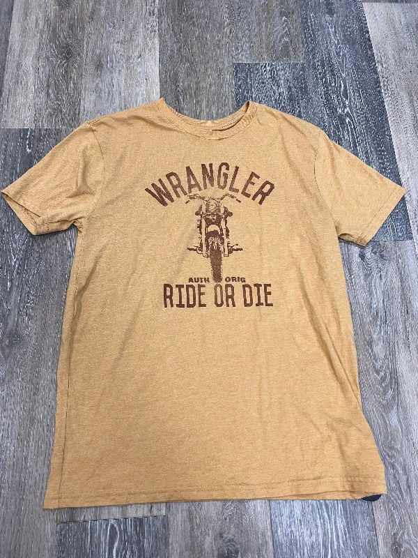 Price Rollback Top Short Sleeve By Wrangler In Yellow, Size: M