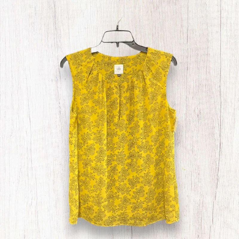 The Best Prices Top Sleeveless By Cabi In Gold, Size: S